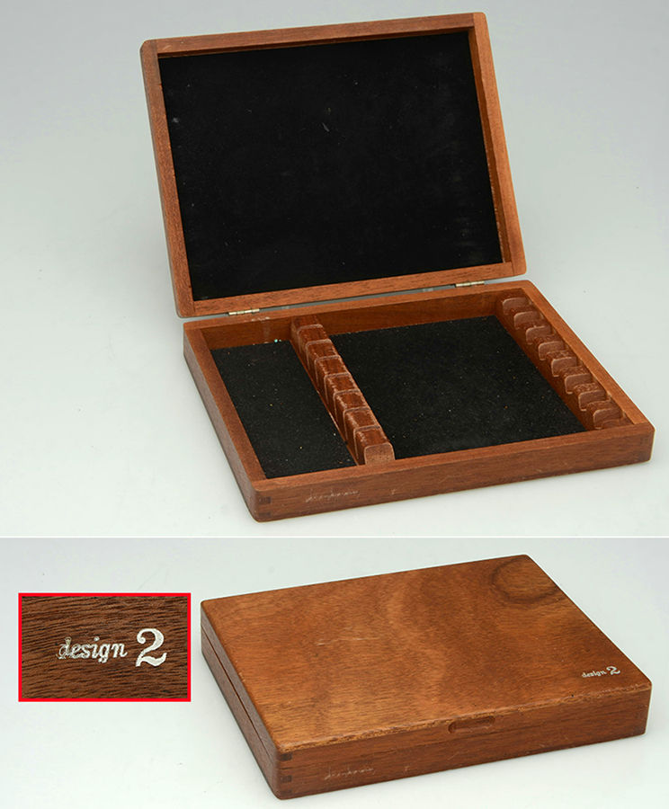 Design 2 (Stainless, Norway-Germany) Wood Case for 8 Piece Steak Set by Towle Silver-1
