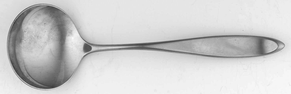 Design 2 (Stainless, Norway-Germany) Spoon-Dessert/Oval Soup by Towle Silver-1