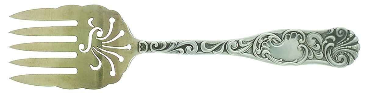 Diane (Sterling, 1889) Large Solid Tined Sardine Serving Fork by Towle Silver-1