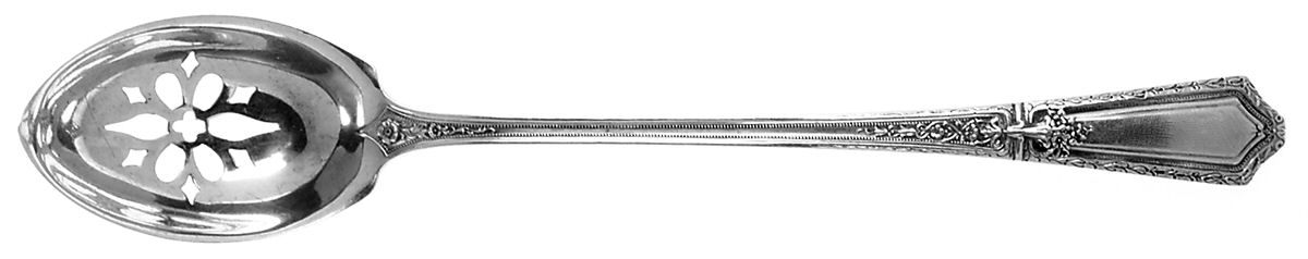 D'Orleans (Sterling, 1923) Pierced Bowl Short Handle Olive Spoon by Towle Silver-1