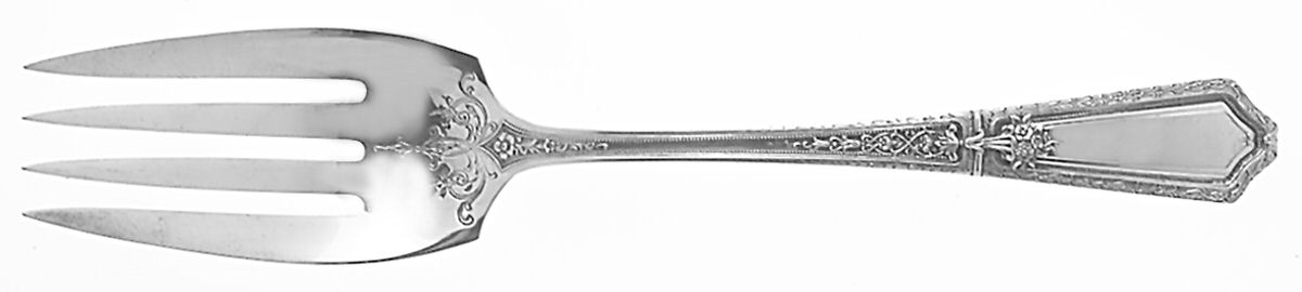 D'Orleans (Sterling, 1923) Medium Solid Cold Meat Serving Fork by Towle Silver-1