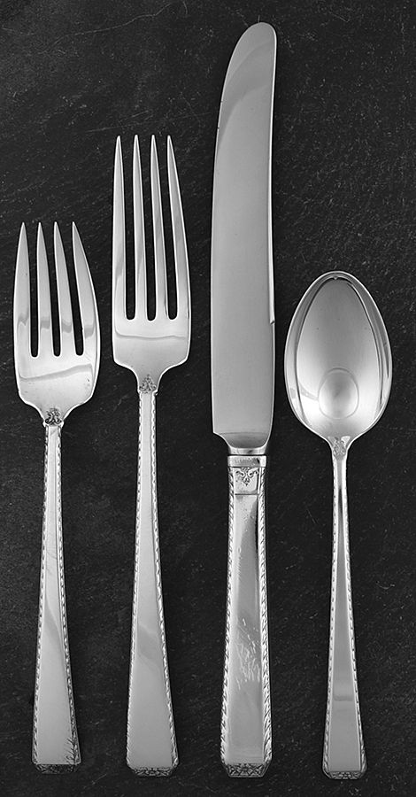 Drury Lane (Sterling, 1939, No Monograms) 4 Piece Place Size Setting by Towle Silver-1