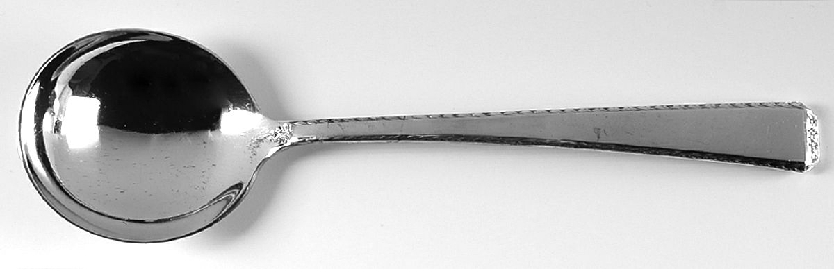 Drury Lane (Sterling, 1939, No Monograms) Round Bowl Soup Spoon (Gumbo) by Towle Silver-1