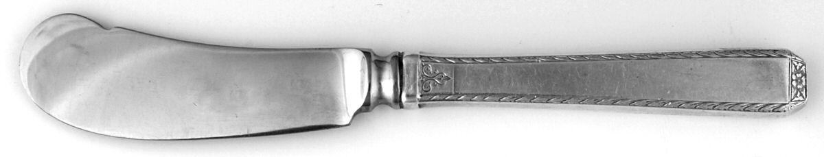 Drury Lane (Sterling, 1939, No Monograms) Butter Spreader Hollow Hdl-Paddle/Stainless Blade by Towle Silver-1