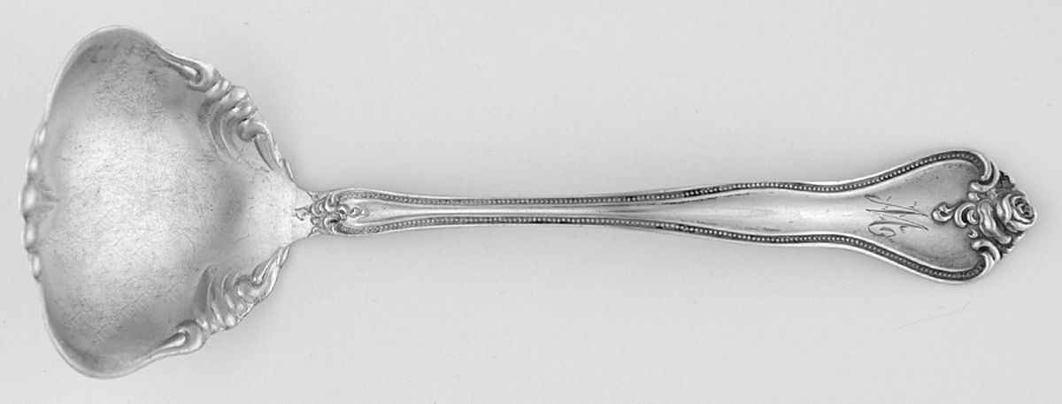 Du Barry (Sterling, 1900) Solid Piece Cream Ladle by Towle Silver-1