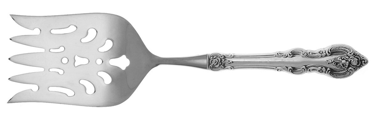 El Grandee (Sterling, 1964) Fish Serving Fork with Stainless Tines HC by Towle Silver-1