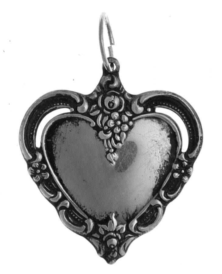 El Grandee (Sterling, 1964) Heart Pendant by Towle Silver-1