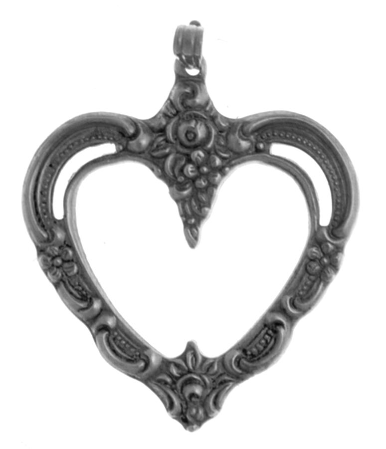 El Grandee (Sterling, 1964) Heart Pendant by Towle Silver-1