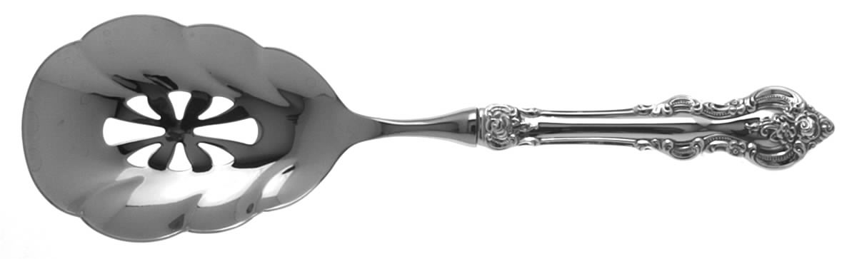 El Grandee (Sterling, 1964) Pierced Casserole Spoon with Stainless Bowl by Towle Silver-1