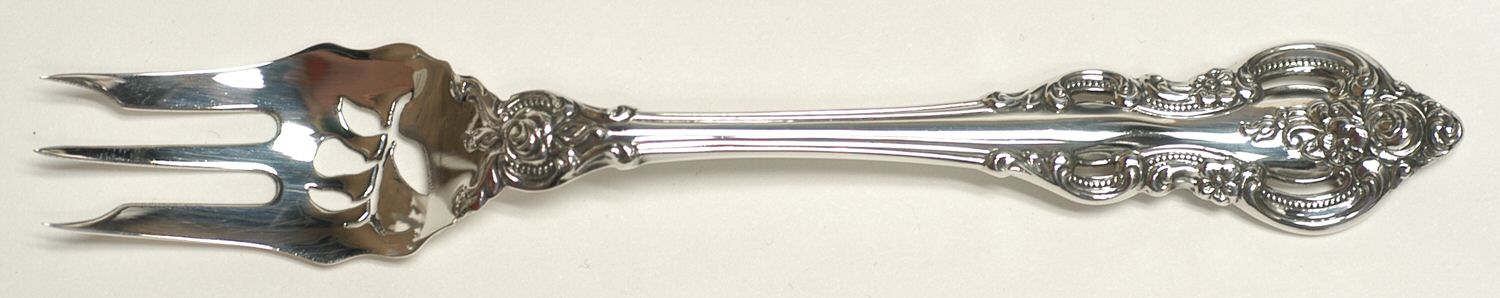 El Grandee (Sterling, 1964) Pickle Fork Pierced with Short Handle HC by Towle Silver-1