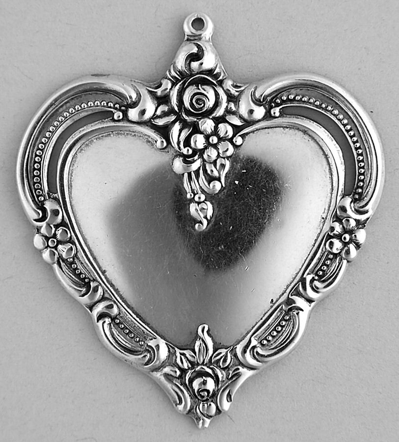 El Grandee (Sterling, 1964) Heart Pendant by Towle Silver-1