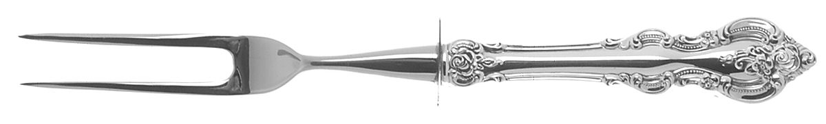 El Grandee (Sterling, 1964) Small Steak Carving Fork with Stainless Prongs by Towle Silver-1