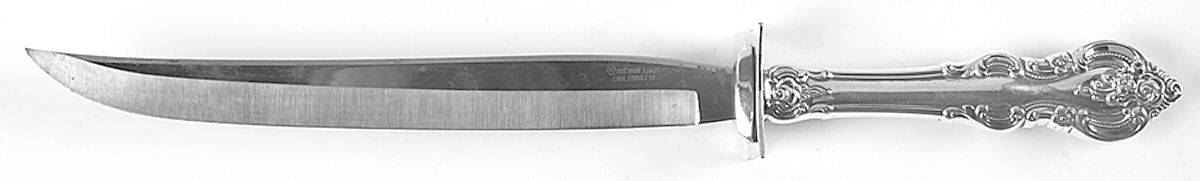 El Grandee (Sterling, 1964) Large Stainless Blade Roast Carving Knife by Towle Silver-1