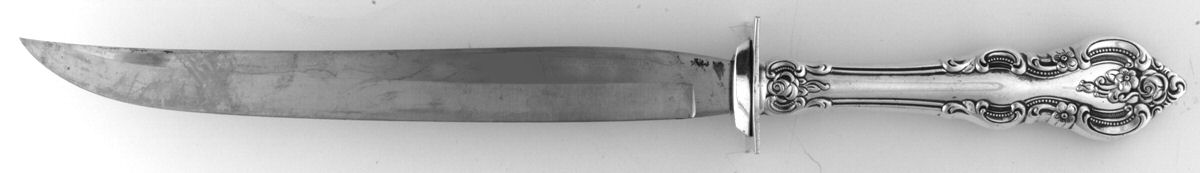 El Grandee (Sterling, 1964) Large Stainless Blade Roast Carving Knife by Towle Silver-1