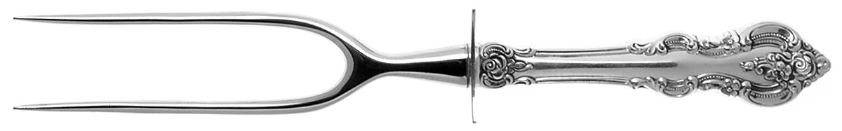 El Grandee (Sterling, 1964) Small Steak Carving Fork with Stainless Prongs by Towle Silver-1