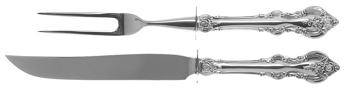 El Grandee (Sterling, 1964) Small 2-Piece Steak Carving Set w/Stainless Blade by Towle Silver-1