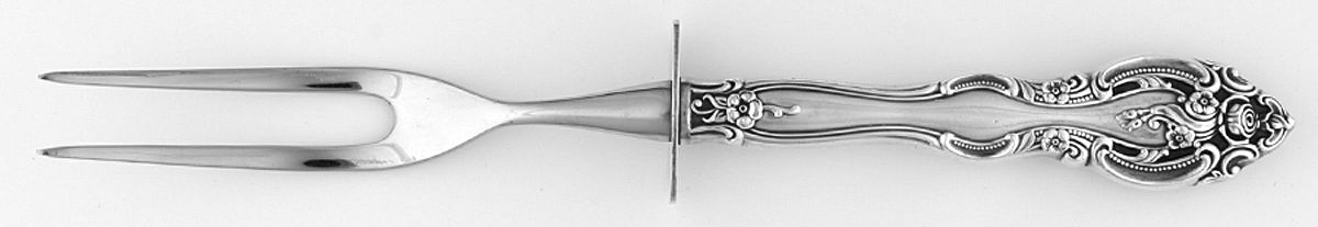 El Grandee (Sterling, 1964) Small Steak Carving Fork with Stainless Prongs by Towle Silver-1