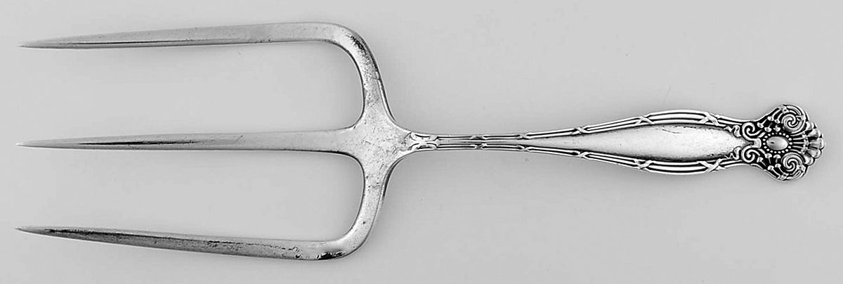 Empire (Sterling, 1894) Solid Toast Serving Fork by Towle Silver-1