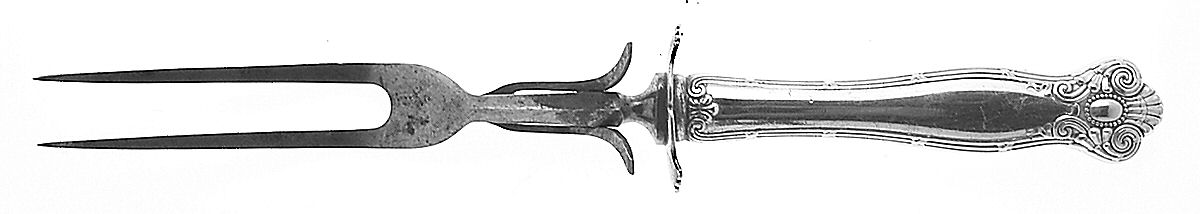 Empire (Sterling, 1894) Large Stainless-Prong Roast Carving Fork by Towle Silver-1
