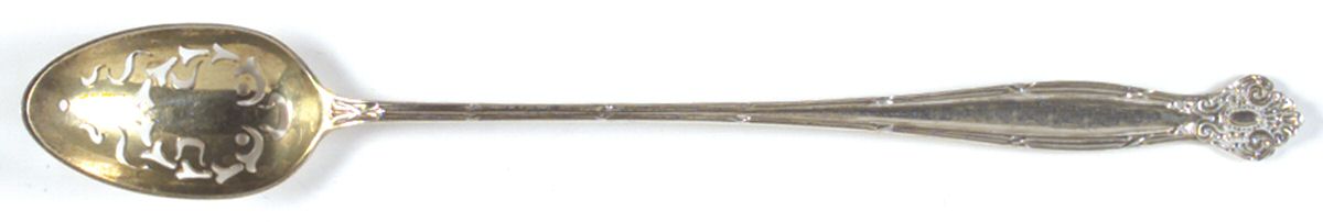 Empire (Sterling, 1894) Pierced Bowl Long Handle Olive Spoon by Towle Silver-1