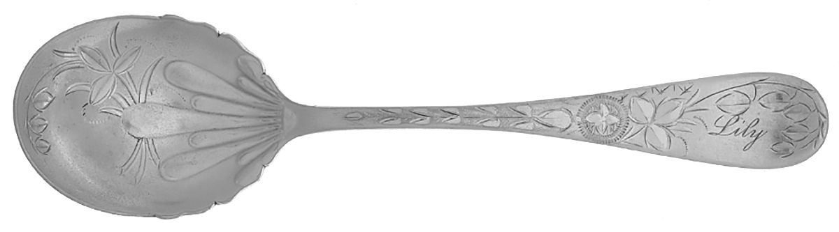 Engraved (Silverplate, 1905) Monogram Sugar Shell Spoon by Towle Silver-1