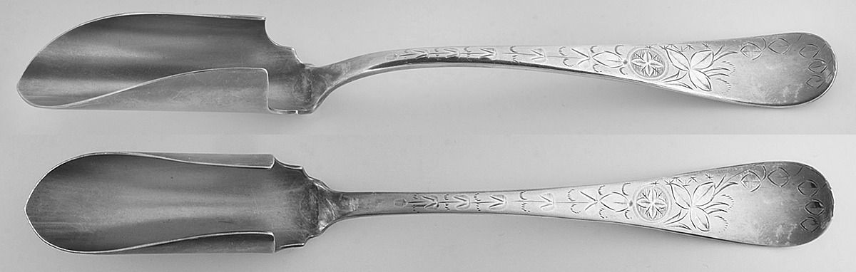 Engraved (Silverplate, 1905) Solid Cheese Scoop by Towle Silver-1