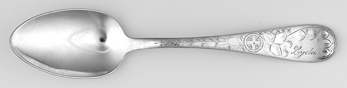 Engraved (Silverplate, 1905) Monogram Teaspoon by Towle Silver-1