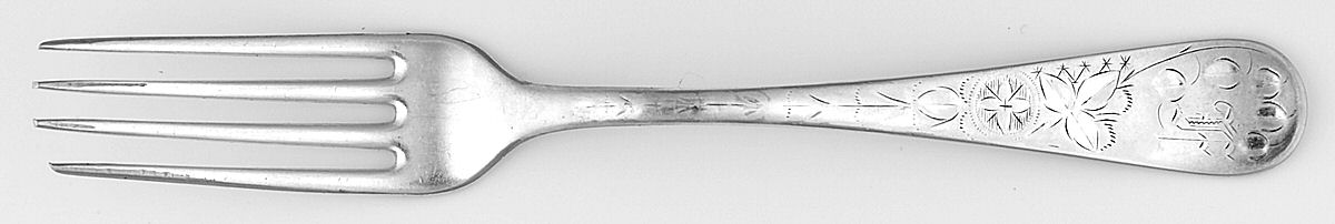Engraved (Silverplate, 1905) Monogram Fork by Towle Silver-1