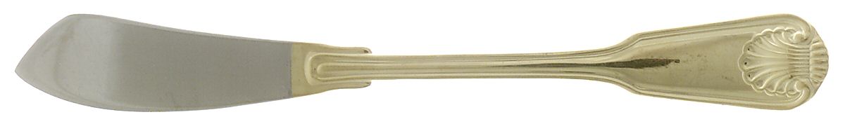 English Shell (Gold Electroplate, 1988) Flat Handle Master Butter Knife by Towle Silver-1