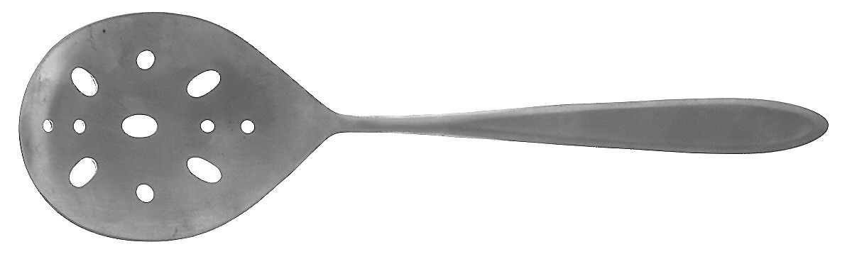 Exeter (Stainless) Large Solid Pierced Serving Spoon by Towle Silver-1