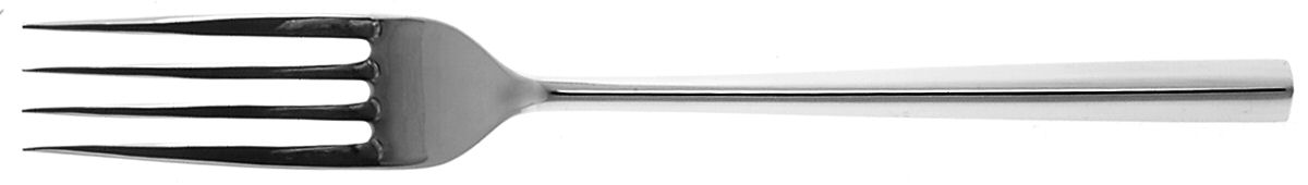 Facets (Stainless) Large Solid Cold Meat Serving Fork by Towle Silver-1