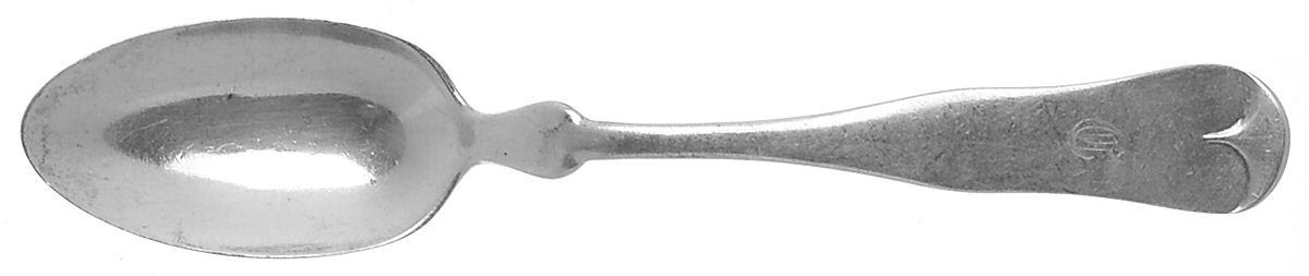 Fiddle (Sterling, 1880, No Monograms) Monogram Teaspoon by Towle Silver-1