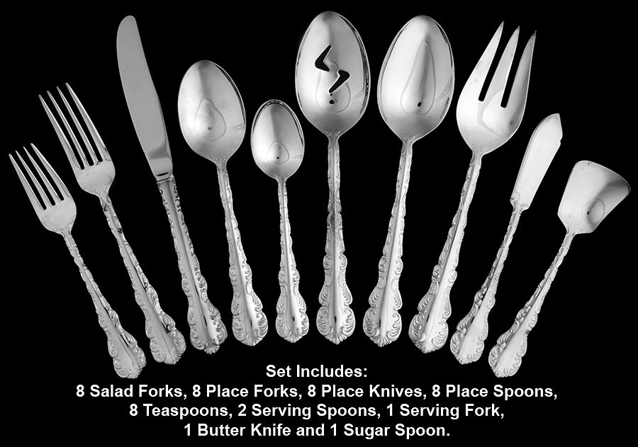 Finesse (Silverplate, 1980) 45 Piece Starter Set by Towle Silver-1