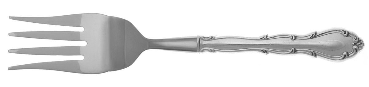 Fontana (Sterling, 1957) Cold Meat Fork Large, Stainless Tines HC by Towle Silver-1