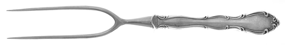 Fontana (Sterling, 1957) Lg Carving/Roast Fork-Stn Prong w/Sterling Guard by Towle Silver-1