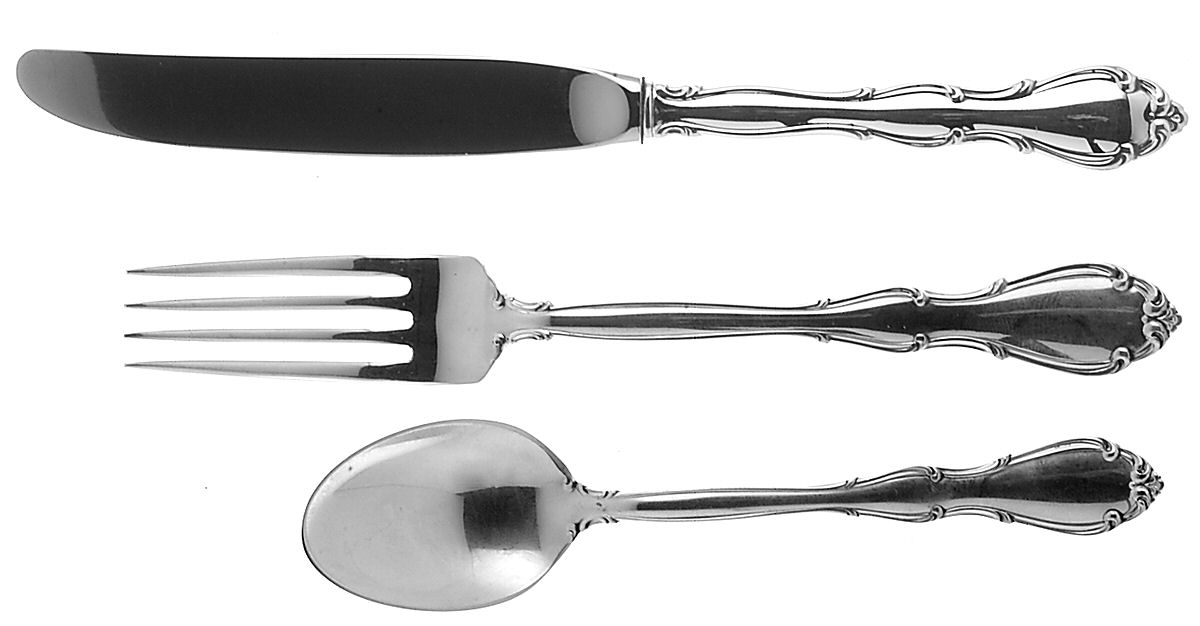 Fontana (Sterling, 1957) 3-Piece Youth Set (Knife, Fork & 5 O'Clock Spoon) by Towle Silver-1