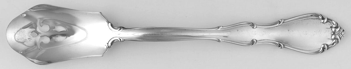Fontana (Sterling, 1957) Short Handled Olive Spoon with Pierced Bowl by Towle Silver-1