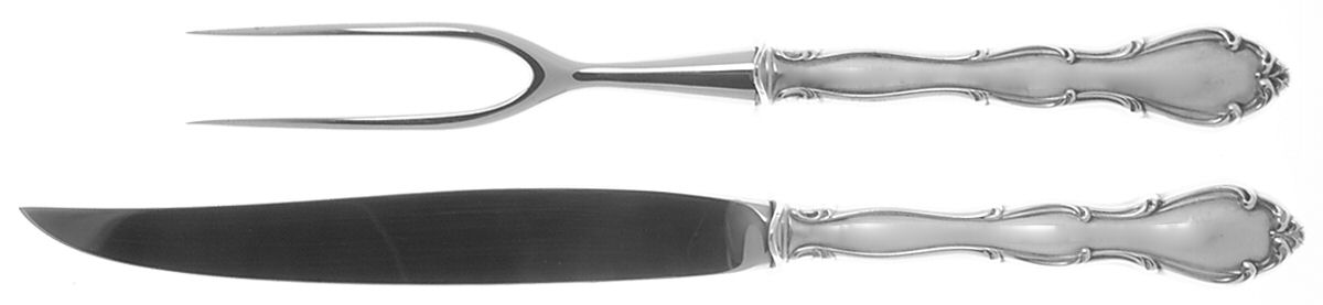 Fontana (Sterling, 1957) 2 Piece Small Carving Set W/ Sterling Guard by Towle Silver-1