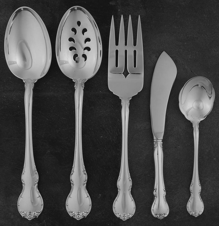 French Provincial (Sterling, 1948) 5 Piece Hostess Set by Towle Silver-1