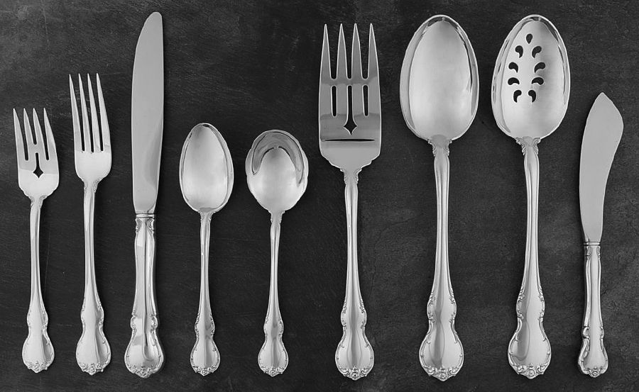 French Provincial (Sterling, 1948) 45 Piece Place Size Starter Set by Towle Silver-1