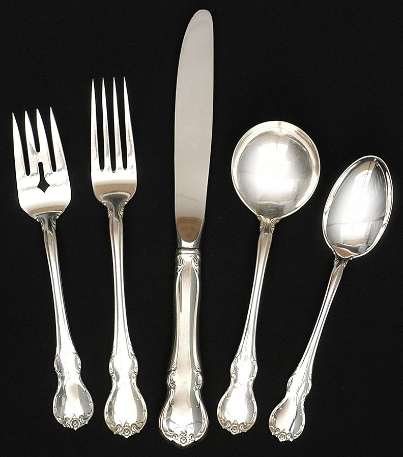 French Provincial (Sterling, 1948) 40 Piece Estate Set by Towle Silver-1