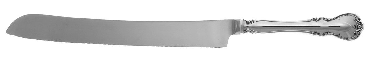 French Provincial (Sterling, 1948) Wedding Cake Knife with Stainless Blade HC by Towle Silver-1