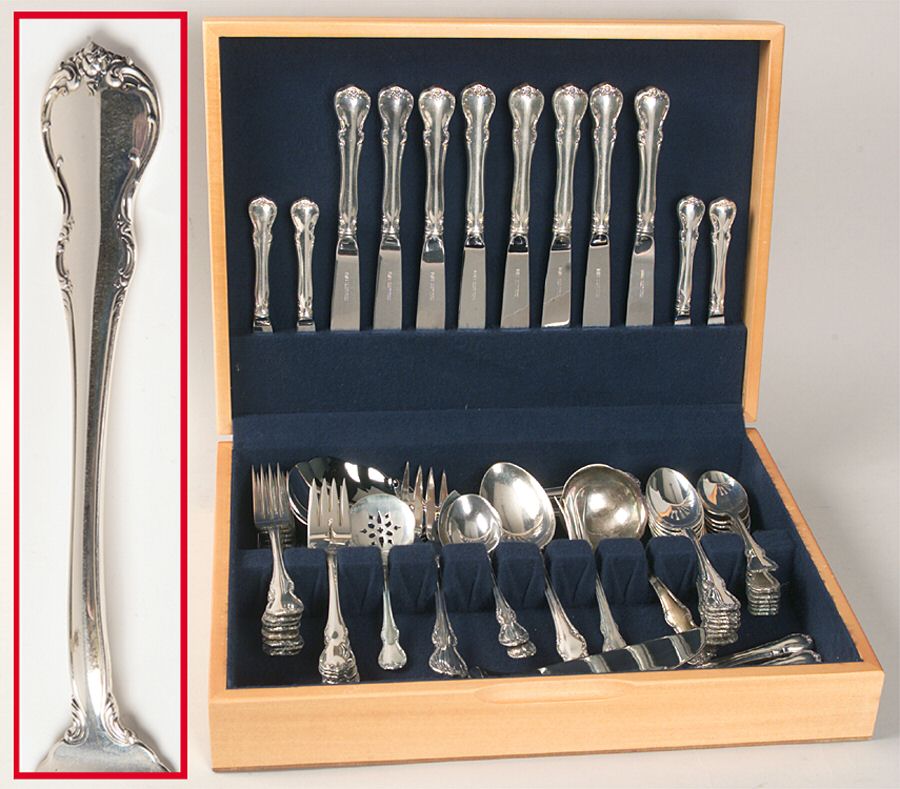 French Provincial (Sterling, 1948) 60 Piece Set by Towle Silver-1