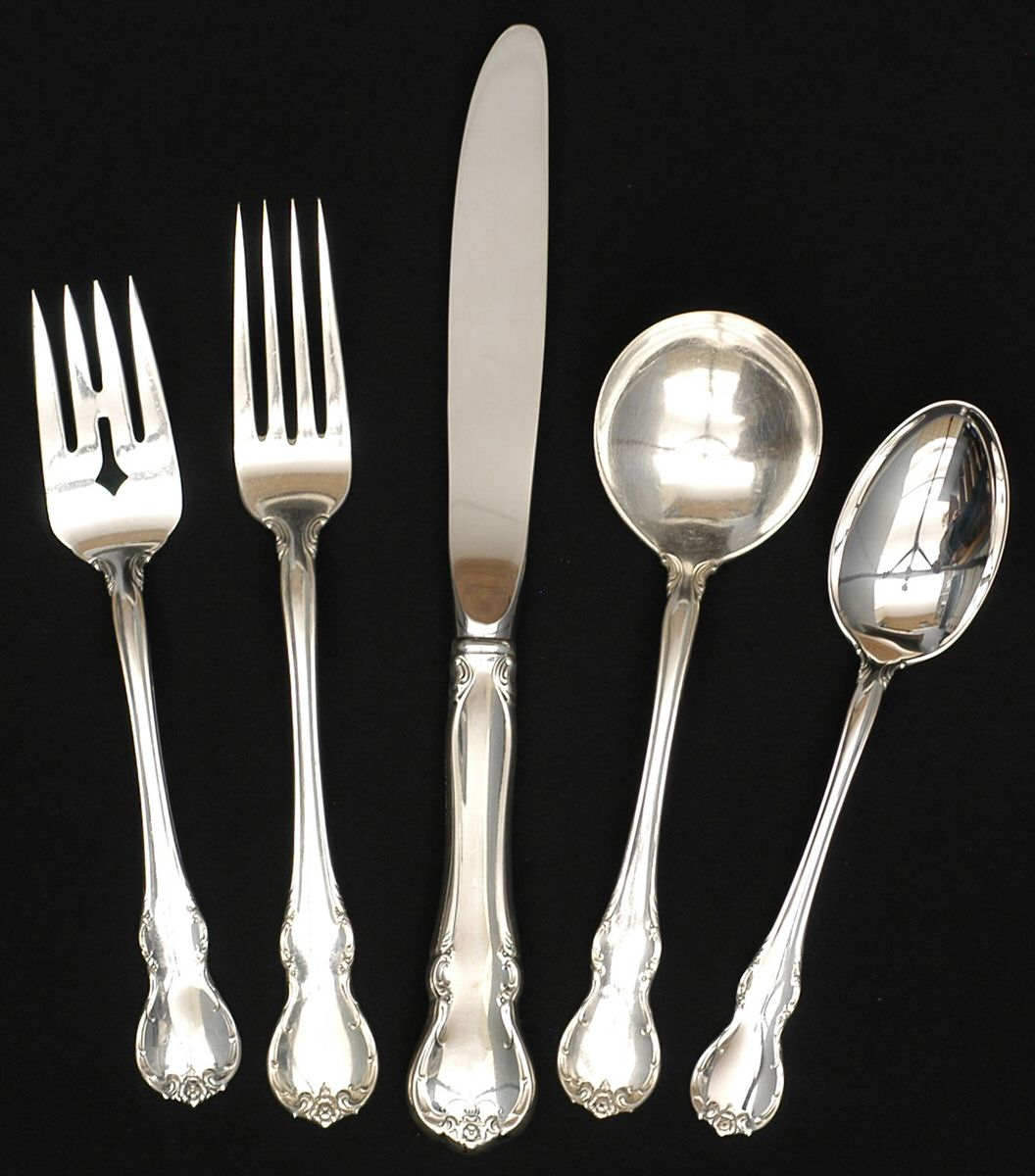 French Provincial (Sterling, 1948) 40 Piece Estate Set by Towle Silver-1
