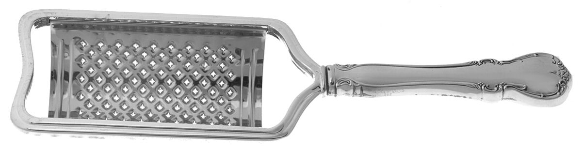 French Provincial (Sterling, 1948) Cheese Grater with Hollow Handle, Stainless Grater by Towle Silver-1