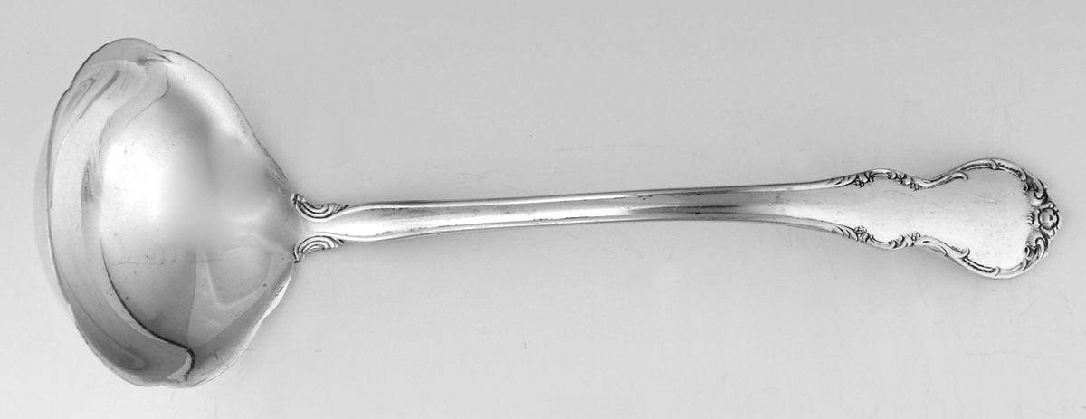 French Provincial (Sterling, 1948) Solid Piece Cream Ladle by Towle Silver-1