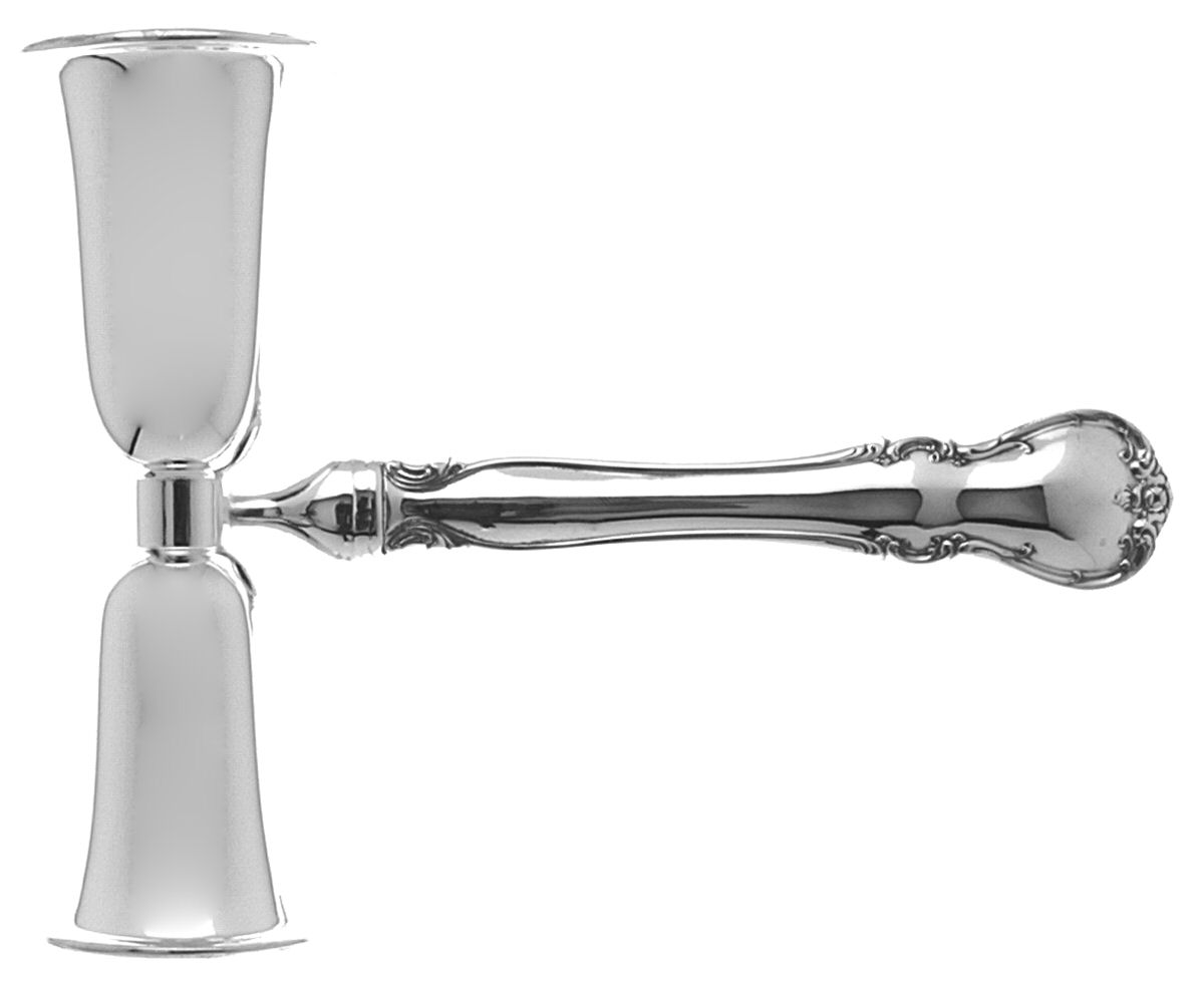 French Provincial (Sterling, 1948) Double Jigger with Handle, Silverplate Bowls by Towle Silver-1