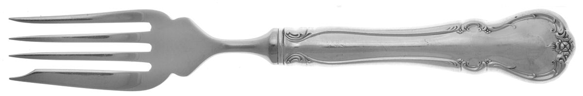 French Provincial (Sterling, 1948) Individual Hollow Fish Fork, Stainless Tines by Towle Silver-1