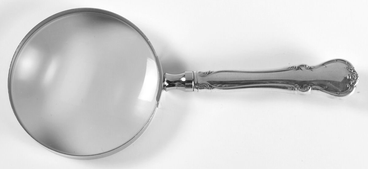 French Provincial (Sterling, 1948) Large Magnifying Glass with Sterling Handle by Towle Silver-1