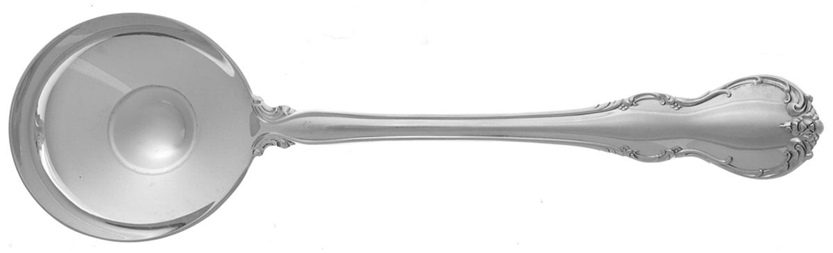 French Provincial (Sterling, 1948) Round Bowl Soup Spoon (Cream Soup) by Towle Silver-1